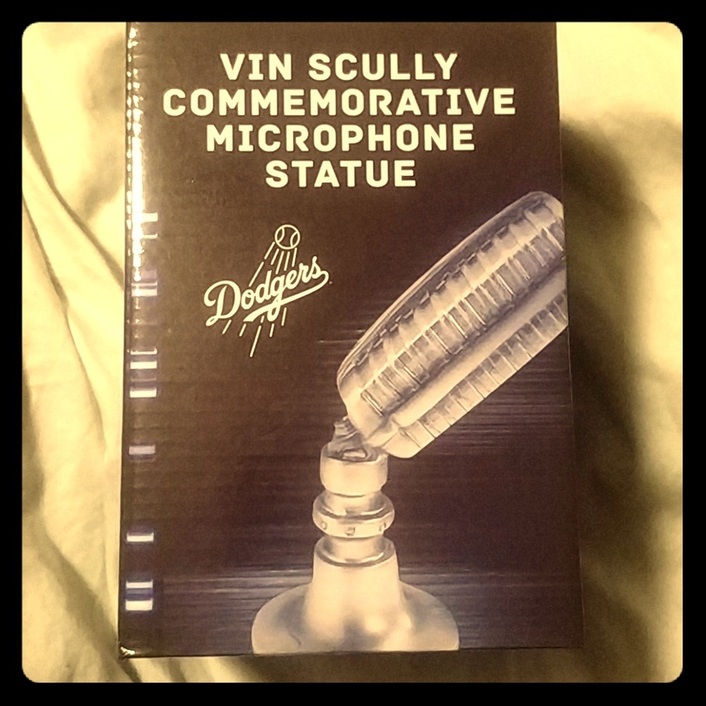 Vin Scully Commemorative Microphone Statue